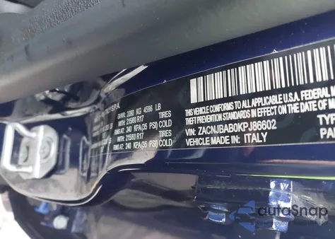 2019 Jeep Renegade Sport 4X4 из США, поврежденный, VIN ZACNJBAB0KPJ86602